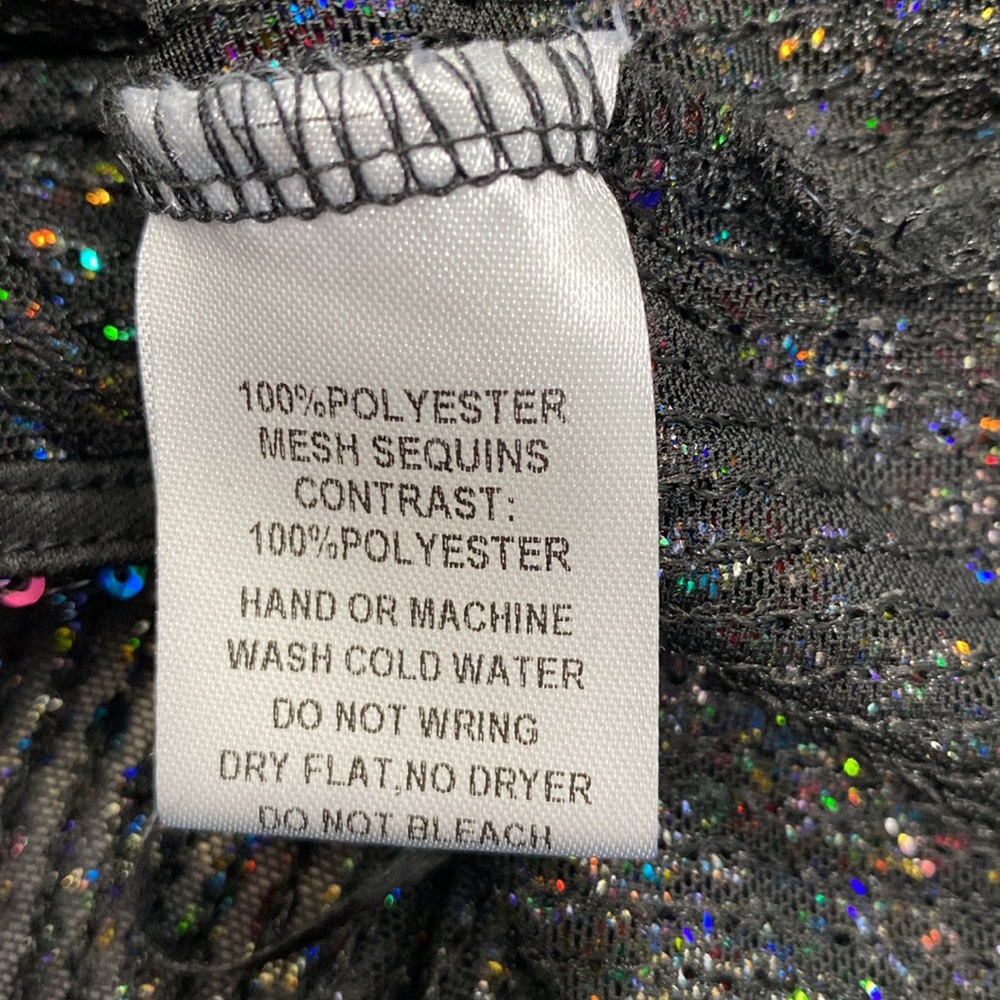 Alter’d State‎ Sequin Mesh Top Faux Wrap V Neck multicolored Size M - Picture 10 of 11